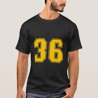 Camiseta Número 36 Yellow Sports Fan Jersey Número