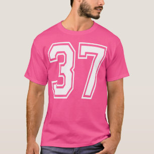 Camiseta Número 37 Aniversário Equipe do Jogador Esportivo