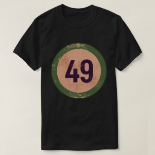 Camiseta Número 49 Vintage Distressed