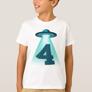 Camiseta Número 4 Abdução De Crianças De Alienígena De OVNI