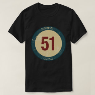 Camiseta Número 51 Vintage Desgastado