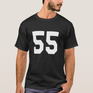 Camiseta Número 55 jogador da equipe frontal e traseira de 