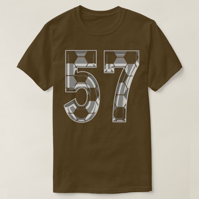 Camiseta Número 57 Jersey 57 Mãe Player Ventilador 1 (Frente do Design)