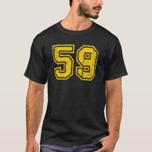 Camiseta Número 59 Esportes Jersey Uniform Fan Athlete Yell