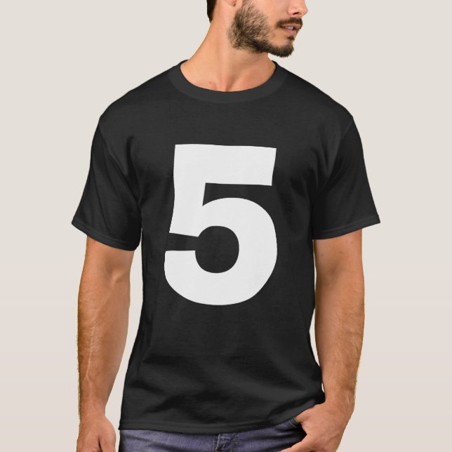 Camiseta Número 5. Cinco (Frente)