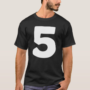 Camiseta Número 5 Cos do Grupo de Cinco Números e Letras Co