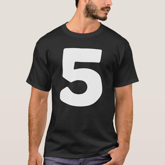 Camiseta Número 5 Cos do Grupo de Cinco Números e Letras Co (Frente)