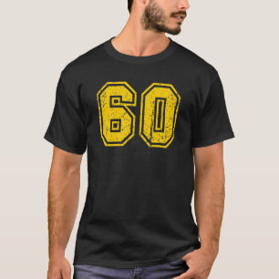 Camiseta Número 60 Esportes Jersey Uniform Fan Athlete Yell