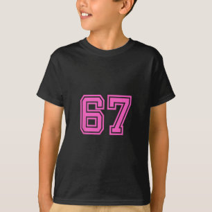 Camiseta Número #67 da Equipe Esportiva Retro Rosa