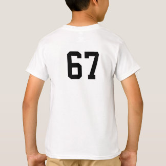 Camiseta Número 67 Infantil Personalizável de Atletismo na