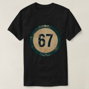 Camiseta Número 67 Vintage Desgastado