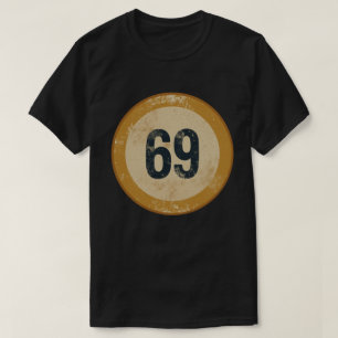 Camiseta Número 69 Vintage Distressed