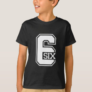 Camiseta Número 6 Fantasia de Halloween do Meme Corresponde