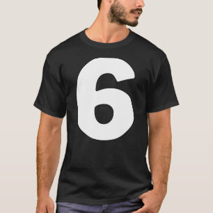 Camiseta Número 6 Seis Números Correspondentes e Custo do G