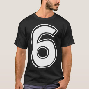 Camiseta Número 6 Seis Sete 6 7 Meme 67 Engraçado Aniversár