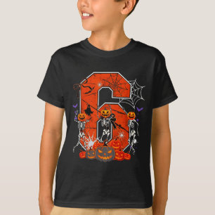 Camiseta Número 6 Seis Sete Meme 6 7 Halloween Esqueleto Da
