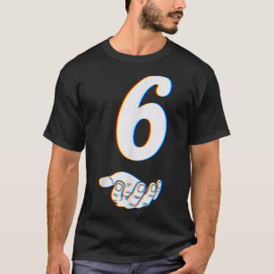 Camiseta Número 6 Traje de Halloween de meme correspondente