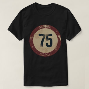 Camiseta Número 75 Vintage Desgastado