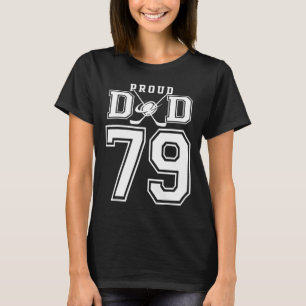 Camiseta Número 79 Personalizado Orgulhoso Pai de Hockey Pe