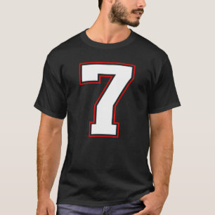 Camiseta Número 7 Aniversário do jogador da equipe desporti