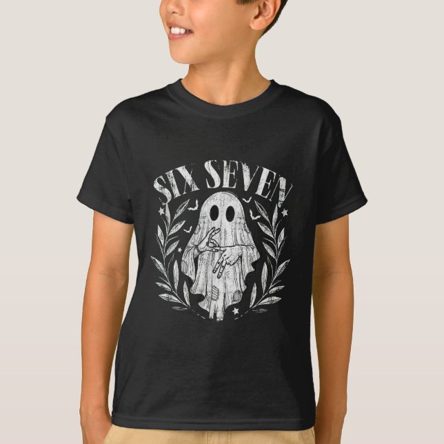 Camiseta Número 7 Correspondente Roupa de Halloween de Meme (Frente)
