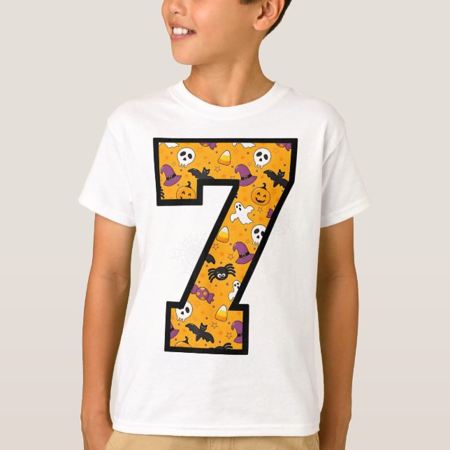 Camiseta Número 7 Dito de Meme Engraçado 6 7 Seis Sete Hall (Frente)