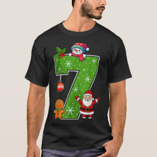 Camiseta Número 7 Engraçado 67 Meme Casal Pijamas Natal Ma