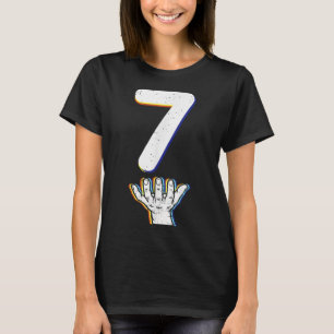 Camiseta Número 7 Fantasia de Halloween do Meme 67 Correspo