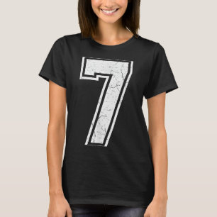 Camiseta Número 7 Fantasia de Meme Combinando 67 Homens Mul
