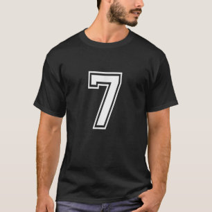 Camiseta Número 7 Frente Trasity Sports Team 7 Birthd