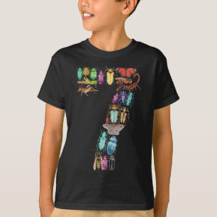 Camiseta Número 7 Insetos Insetam Besouros Com 7 Anos Menin