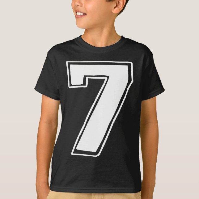 Camiseta Número 7 Seis Sete 6 7 Meme 67 Divertido Aniversár (Frente)