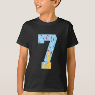 Camiseta Número 7 Sorvete Gotejamento 67 Casal Meme Hallowe