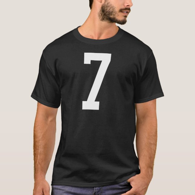 Camiseta Número 7 Treinamento em Design traseiro (Frente)
