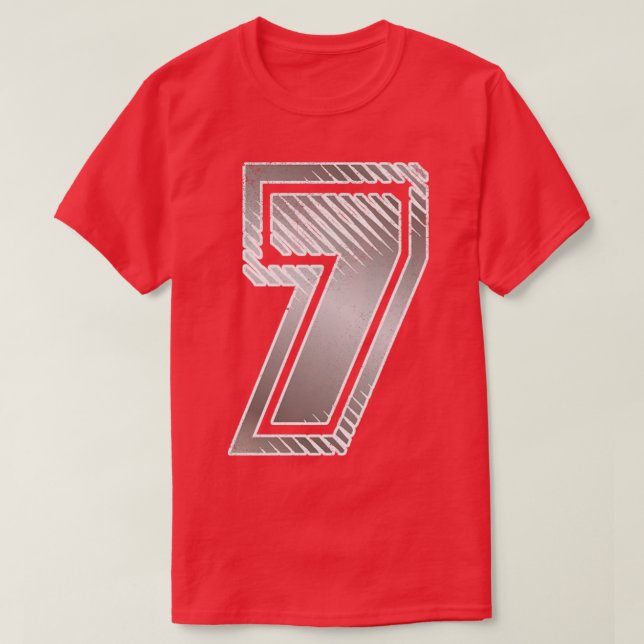 Camiseta Número 7 Vintage (Frente do Design)