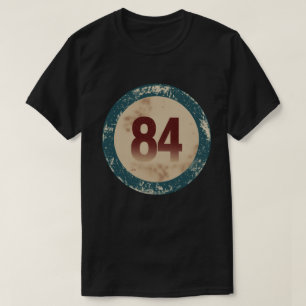Camiseta Número 84 Vintage Desgastado
