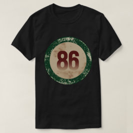 Camiseta Número 86 Vintage Desgastado