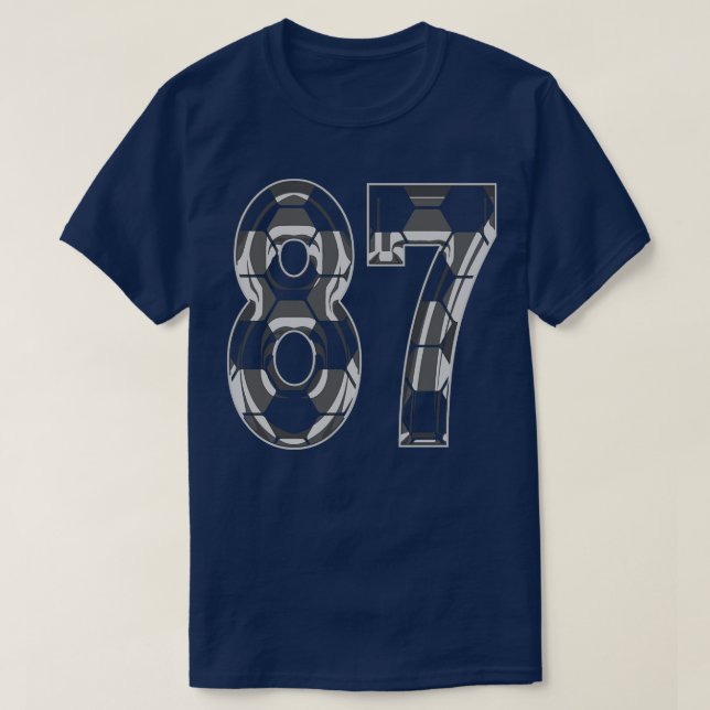 Camiseta Número 87 Jersey 87, ventilador do reprodutor mãe (Frente do Design)