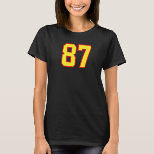 Camiseta Número 87 Sports Jersey Fan Athlete Yellow Red Var