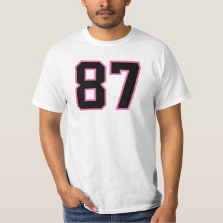 Camiseta Número 87 Sports Jersey Pink Black Lucky No.