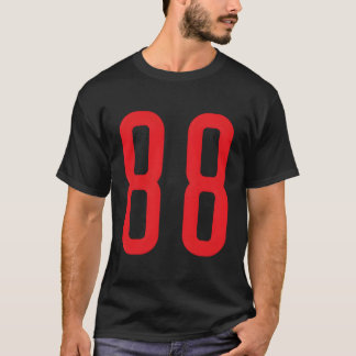 Camiseta Número 88 Red Sports Fan Jersey Número