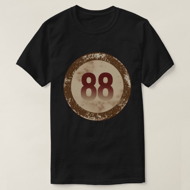 Camiseta Número 88 Vintage Desgastado (Frente do Design)