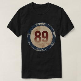 Camiseta Número 89 Vintage Desgastado