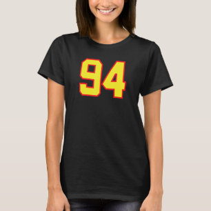 Camiseta Número 94, Atleta do ventilador de Jersey Amarelo