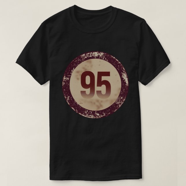 Camiseta Número 95 Vintage Desgastado (Frente do Design)