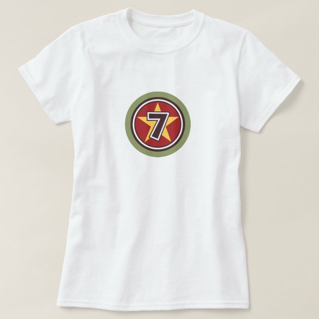 Camiseta Número afortunado 7 (Frente do Design)