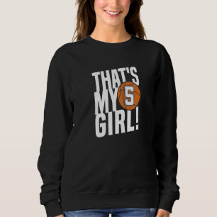 Camiseta Número Cinco Essa É Minha Garota 5 Mãe Pai Basquet