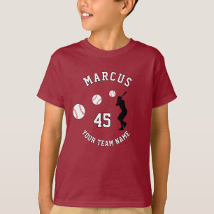 Camiseta Número da Equipe de Nome do Jogador de Bola de Bas