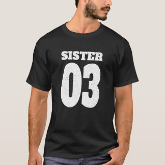 Camiseta Número da Família Sister 03