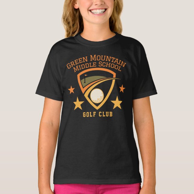 Camiseta Número da Liga do Clube de Golf Personalizado (Frente)